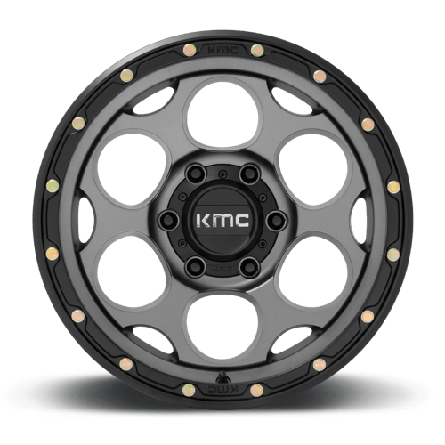 KMC KM541 DIRTY HARRY SATIN GRAY WITH BLACK LIP
