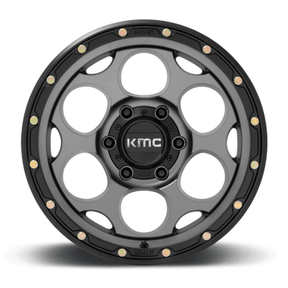 KMC KM541 DIRTY HARRY SATIN GRAY WITH BLACK LIP