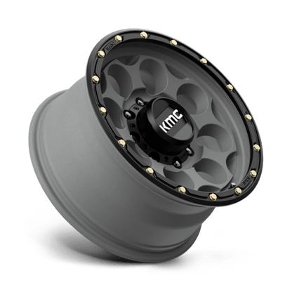KMC KM541 DIRTY HARRY SATIN GRAY WITH BLACK LIP