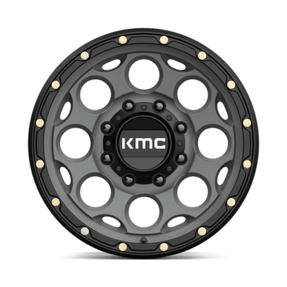 KMC KM541 DIRTY HARRY SATIN GRAY WITH BLACK LIP