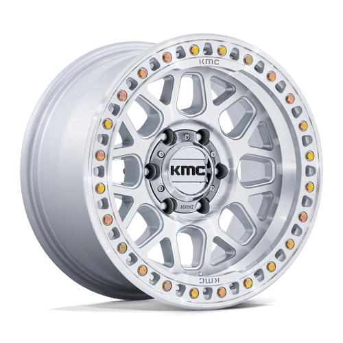 KMC KM549 GRS GLOSS SILVER W/ MACHINED FACE