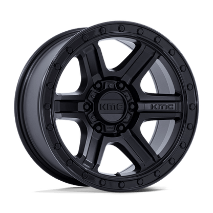 KMC KM551 OUTRUN MATTE BLACK WITH GLOSS BLACK LIP