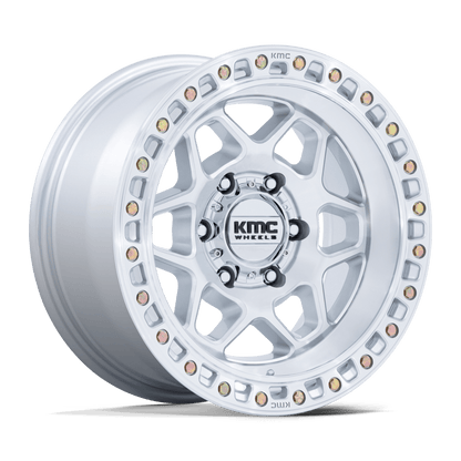 KMC KM553 TORX GLOSS SILVER W/ MACHINED FACE