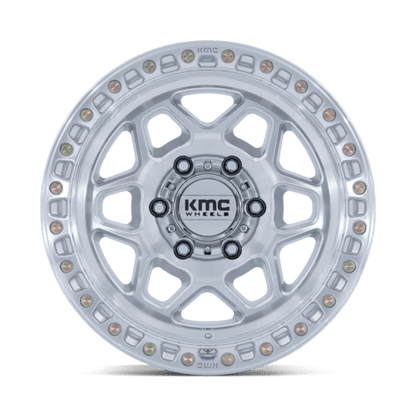KMC KM553 TORX GLOSS SILVER W/ MACHINED FACE