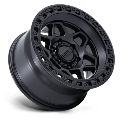 KMC KM553 TORX MATTE BLACK W/ GLOSS BLACK LIP