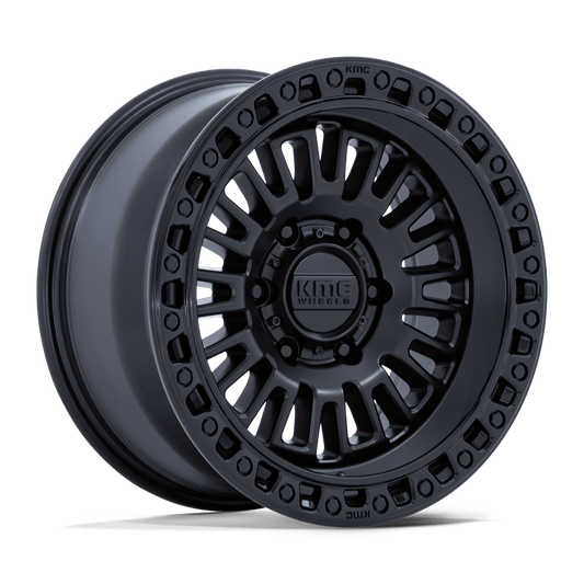 KMC KM554 AZTEC MATTE BLACK W/ GLOSS BLACK LIP