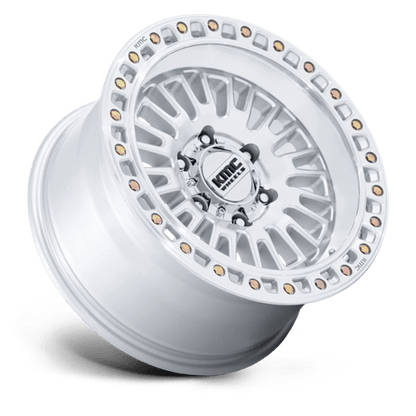 KMC KM554 AZTEC GLOSS SILVER W/ MACHINED FACE