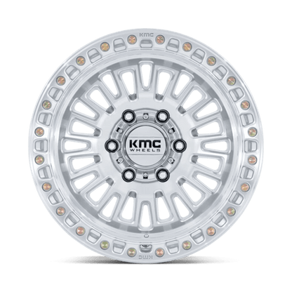 KMC KM554 AZTEC GLOSS SILVER W/ MACHINED FACE