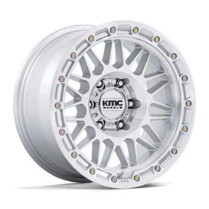 KMC KM555 ATTACK Gloss Silver W/ Machined Face - Off-road wheel for trucks and SUVs