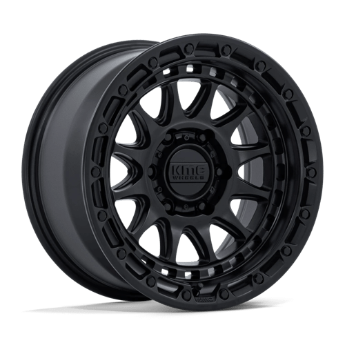 KMC KM556 CRUX Blackout wheel showcasing rugged design and aggressive styling for trucks and off-road vehicles.