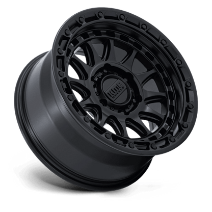 KMC KM556 CRUX Blackout wheel showcasing aggressive styling for trucks, SUVs, and off-road vehicles.