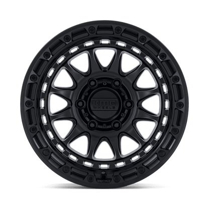 KMC KM556 CRUX Blackout wheel designed for off-road vehicles and rugged terrain.