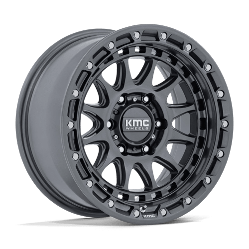 KMC KM556 CRUX Gloss Gunmetal wheel showcasing rugged design and off-road capability.