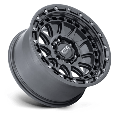 KMC KM556 CRUX Gloss Gunmetal wheel for trucks, Jeeps, and SUVs with rugged design and bold styling.