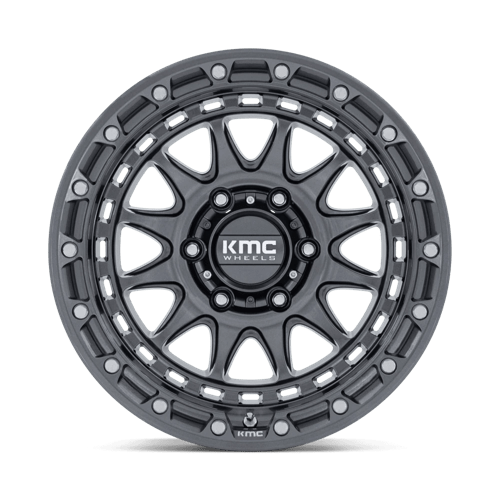 KMC KM556 CRUX Gloss Gunmetal wheel designed for trucks, Jeeps, and SUVs, perfect for off-road adventures.