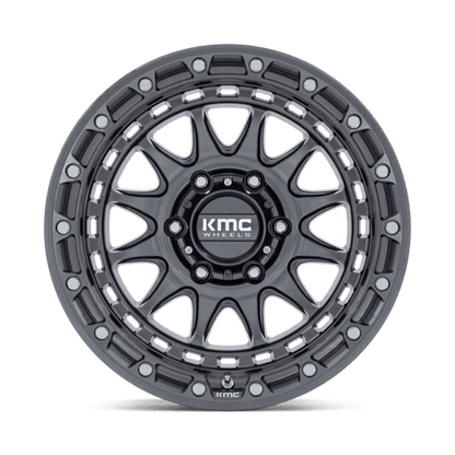 KMC KM556 CRUX Gloss Gunmetal wheel designed for trucks, Jeeps, and SUVs, perfect for off-road adventures.
