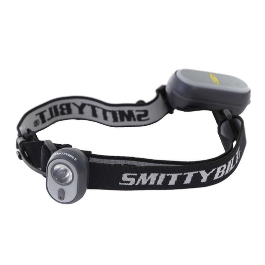 Smittybilt LED HALO Magnetic Head/Visor Dome Light Integrated Magnet/Clip/External Batt. Pack Elastic Headband 3 LED Light Settings High/Low/Flash 120 Lumens Three AAA Batt. Incl. I L-1410