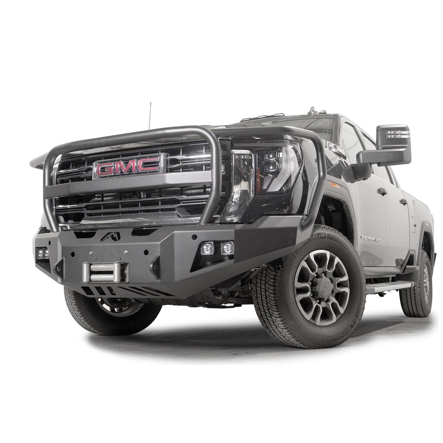 Fab Fours Premium Winch Front Bumper w/ Full Guard 2 Stage Black Powder Coat w/ Sensor l GM24-A6250-1