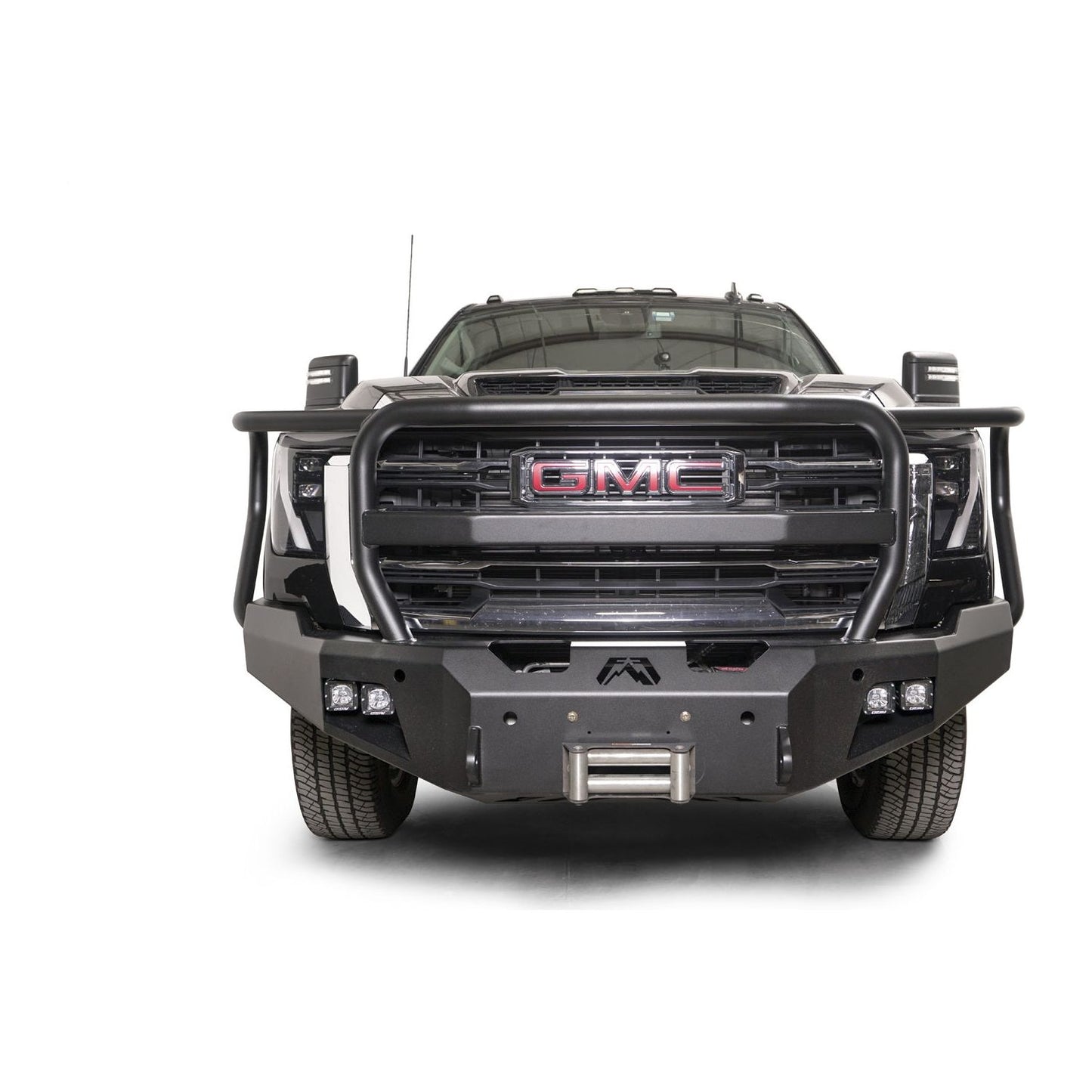 Fab Fours Premium Winch Front Bumper w/ Full Guard 2 Stage Black Powder Coat w/ Sensor l GM24-A6250-1