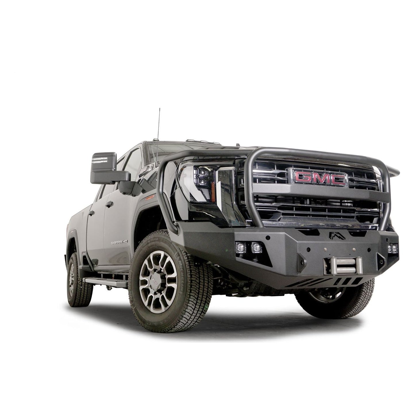 Fab Fours Premium Winch Front Bumper w/ Full Guard 2 Stage Black Powder Coat w/ Sensor l GM24-A6250-1