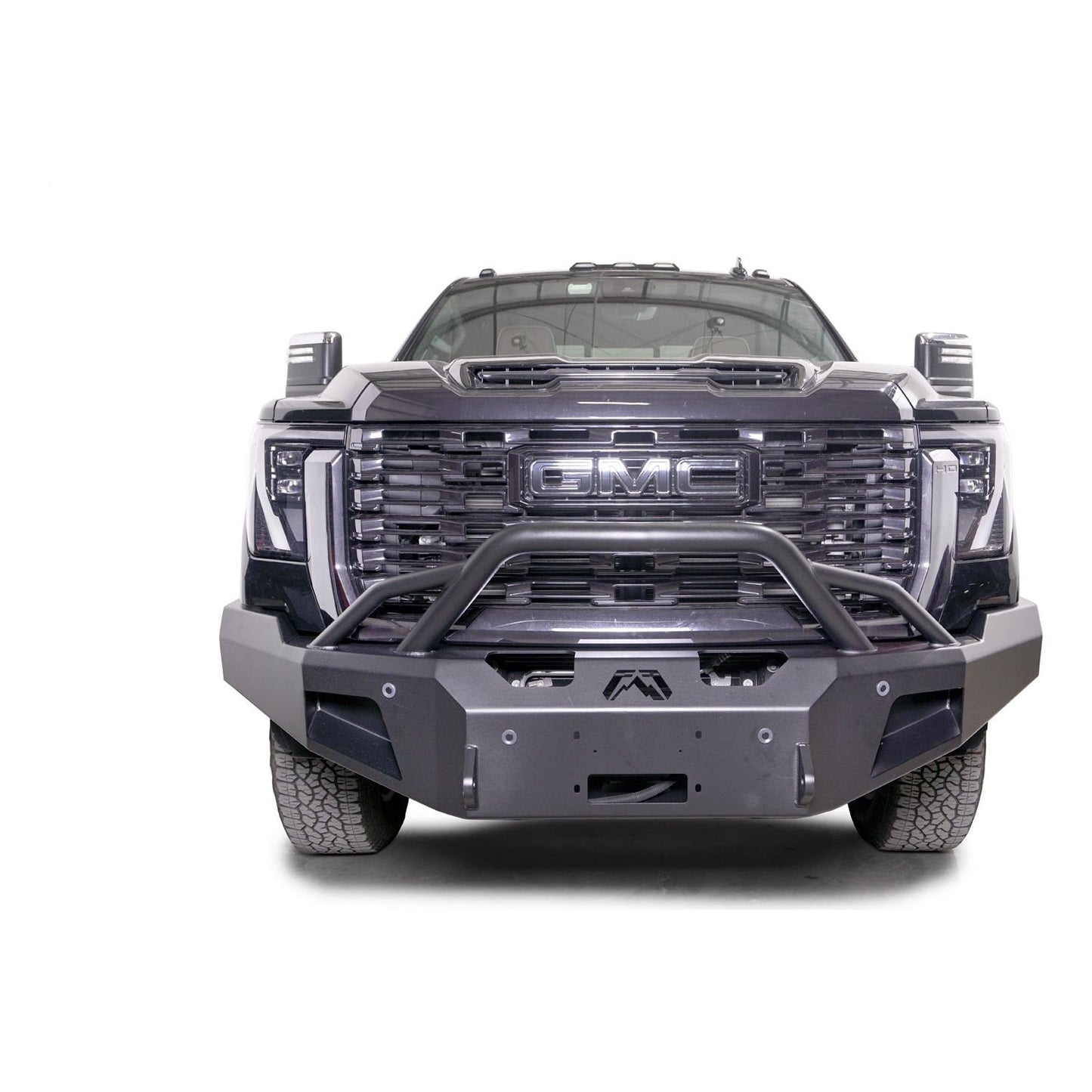 Fab Fours Premium Winch Front Bumper w/ Pre-Runner Guard 2 Stage Black Powder Coat w/ Sensor l GM24-A6252-1