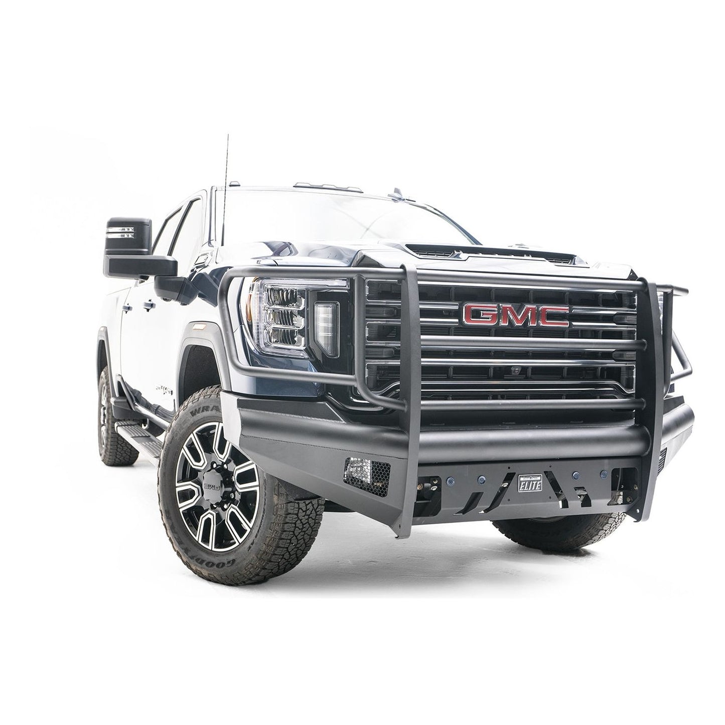 Fab Fours Black Steel Front Bumper w/Full Grill Guard l GM20-Q5060-1