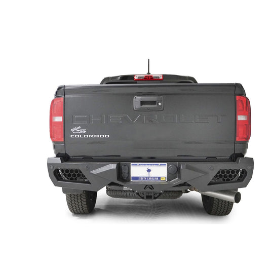 Fab Fours Vengeance Rear Bumper Black Powder Coat 75 lbs. Weight 11 in. Height 66.5 in. Width 11 in. Depth l CC21-E3352-1
