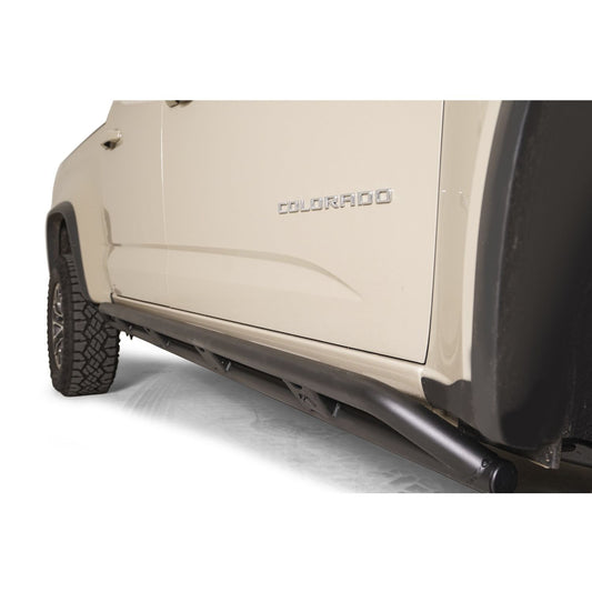 Fab Fours Rock Slider 2 in. Tubing Black Powder Coat 100 lbs. Weight 5 in. Height 14 Width 85 in. Depth l CC21-G2050-1