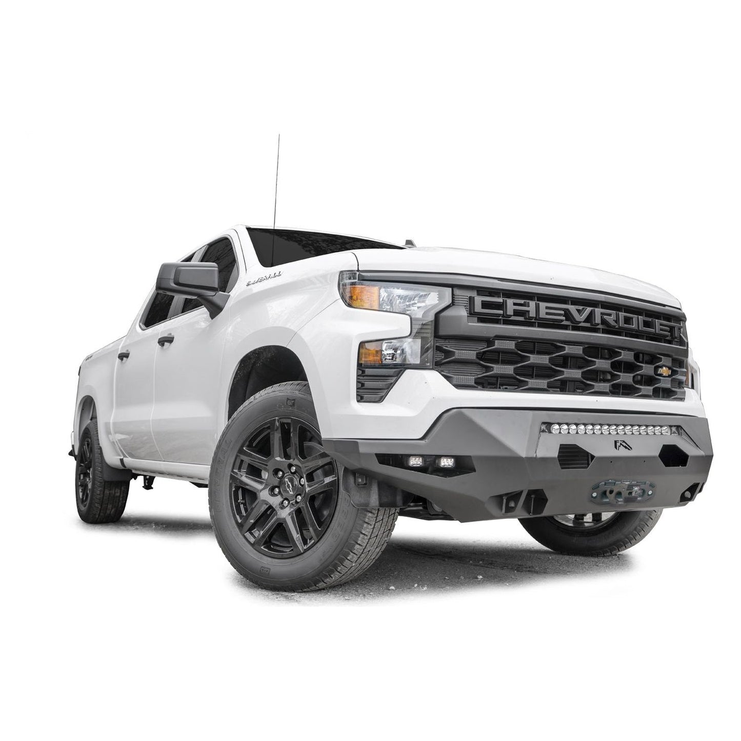Fab Fours Matrix Front Bumper w/No Guard Black For Mount LED Cube Lights D-Ring Mounts l CS22-X5661-1