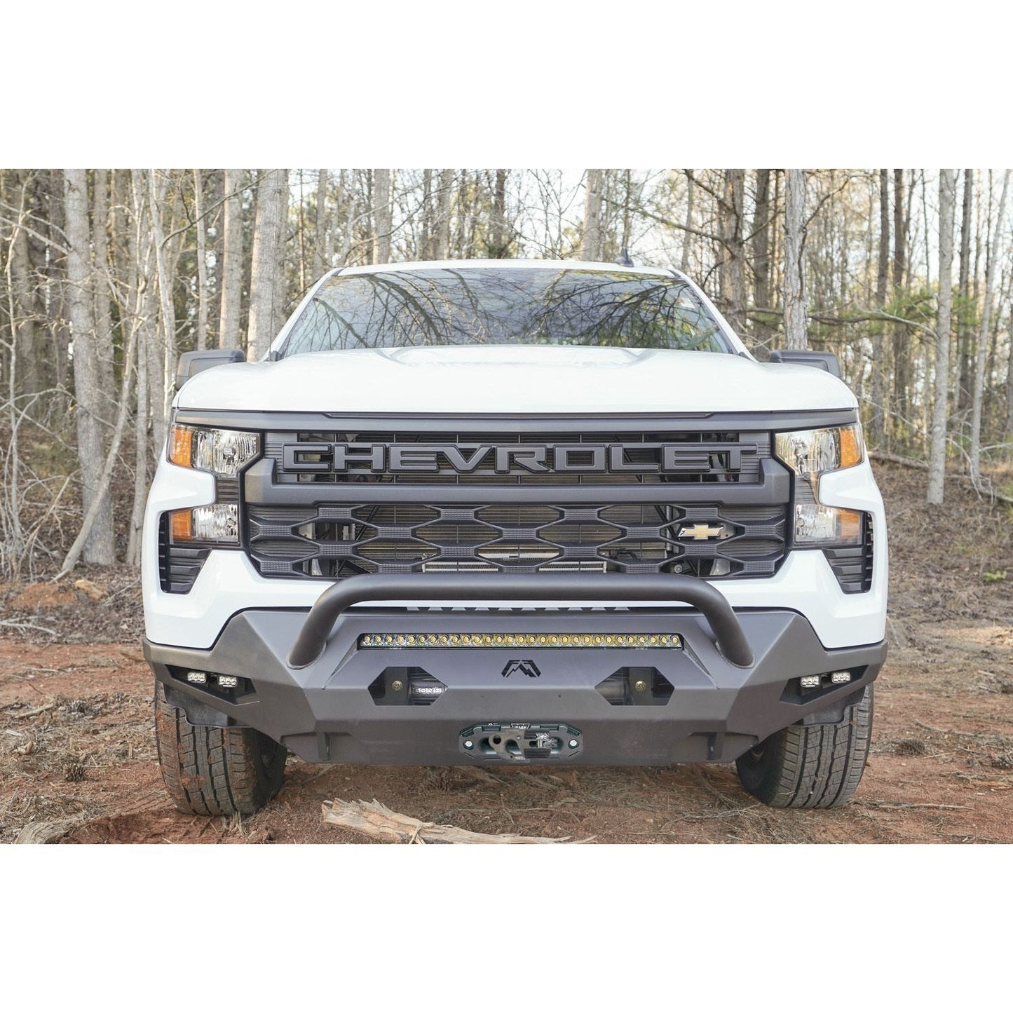 Fab Fours Matrix Front Bumper w/Pre-Runner Guard Black For Mount LED Cube Lights D-Ring Mounts l CS22-X5662-1