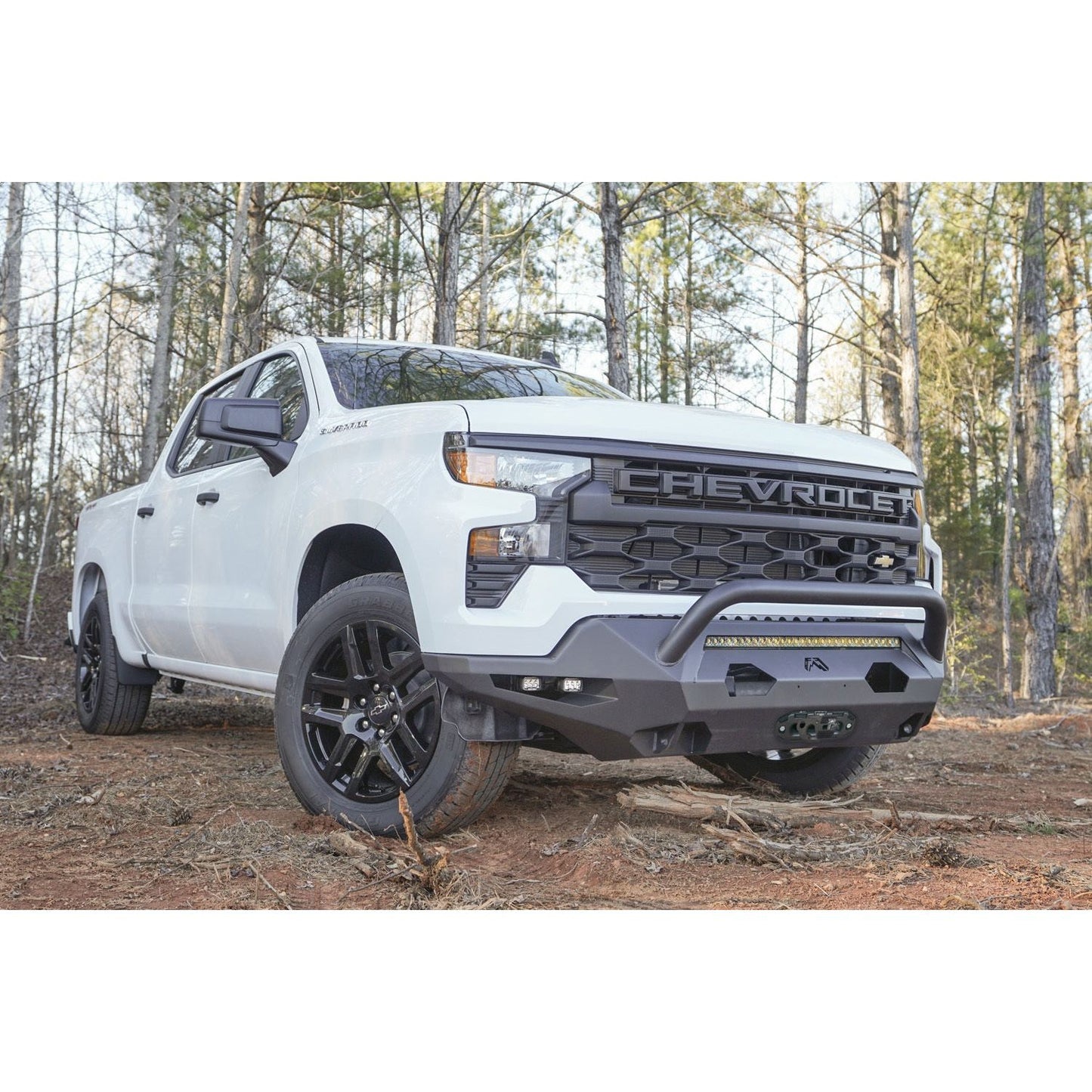 Fab Fours Matrix Front Bumper w/Pre-Runner Guard Black For Mount LED Cube Lights D-Ring Mounts l CS22-X5662-1