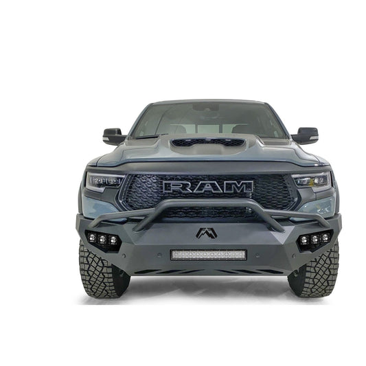 Fab Fours Vengeance Front Bumper Pre-Runner Guard Sensor Compatible 2 Stage Matte Black Powder Coat l DX21-V4552-1