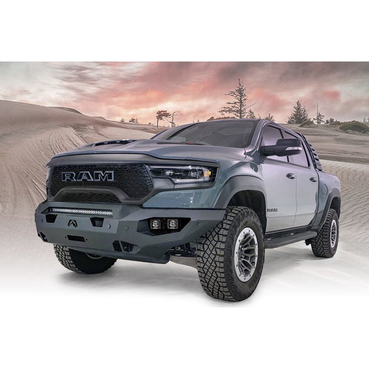 Fab Fours Matrix Front Bumper No Guard Sensor Compatible 2 Stage Matte Black Powder Coat l DX21-X5551-1
