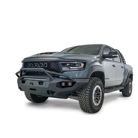 Fab Fours Matrix Front Bumper Pre-Runner Guard Sensor Compatible 2 Stage Matte Black Powder Coat l DX21-X5552-1
