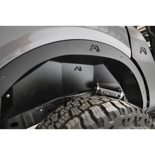 Fab Fours Inner Fender Rear Black Powder Coat Steel Construction l FB2006-1