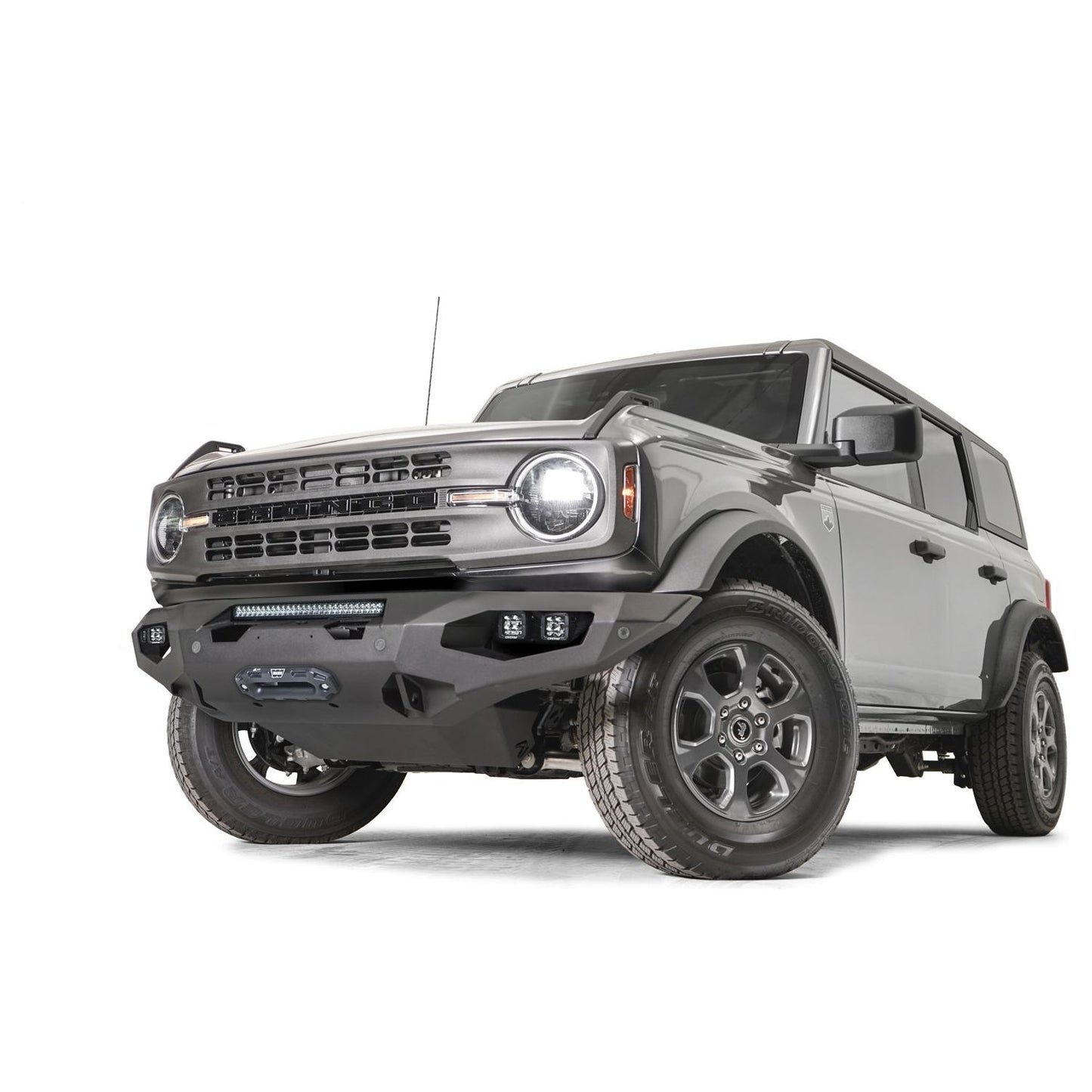 Fab Fours Matrix Front Bumper w/No Guard 2 Stage Matte Black Powder Coat l FB21-X5251-1