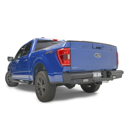 Fab Fours Black Steel Rear Bumper Sensor Compatible Incl. Reverse Lights 14 Gauge Steel Black Powder Coat 85 lbs. l FF21-T5050-1