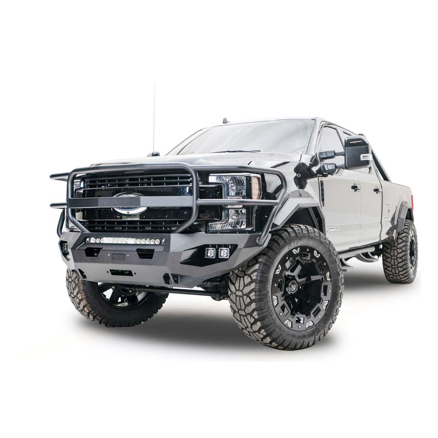 Fab Fours Matrix Front Bumper w/Full Grill Guard ACC Compatible l FS17-X4160-1