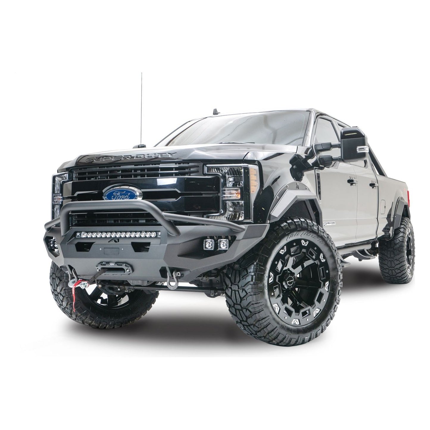 Fab Fours Matrix Front Bumper w/Pre-Runner Guard ACC Compatible l FS17-X4162-1