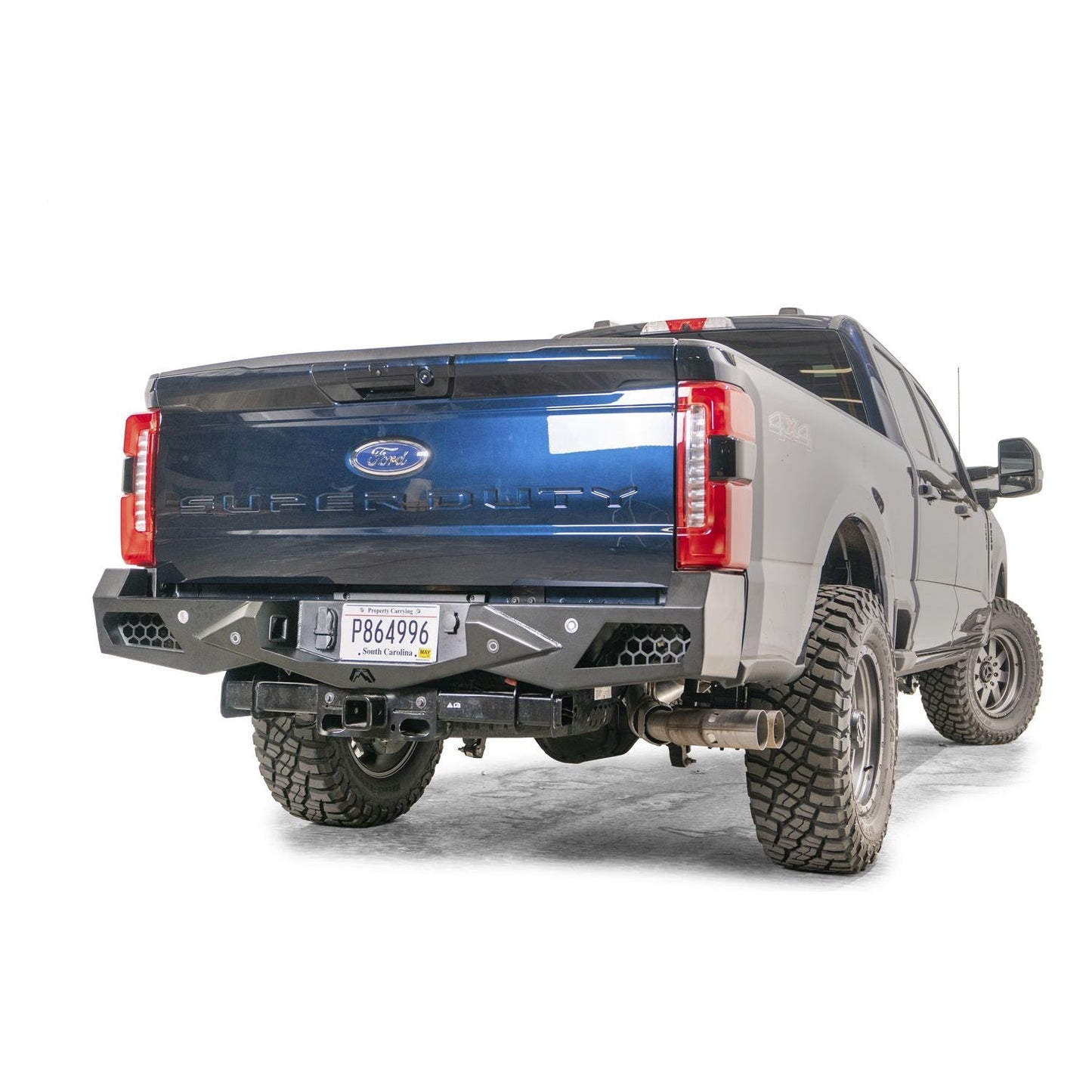 Fab Fours Vengeance Rear Bumper Matte Black Finish Compatible w/Sensor l FS23-E5951-1