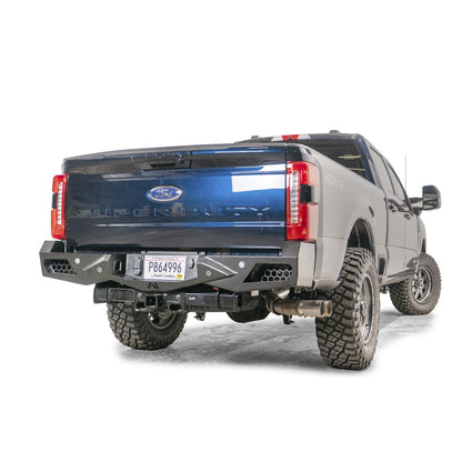Fab Fours Vengeance Rear Bumper Matte Black Finish Compatible w/Sensor l FS23-E5951-1