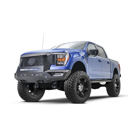 Fab Fours Grumper Front Bumper And Grille Sensor Compatible Black Matte Powder Coat 175 lbs. Weight 32 in. Height 77.5 Width 23.5 Depth l GR5000-1