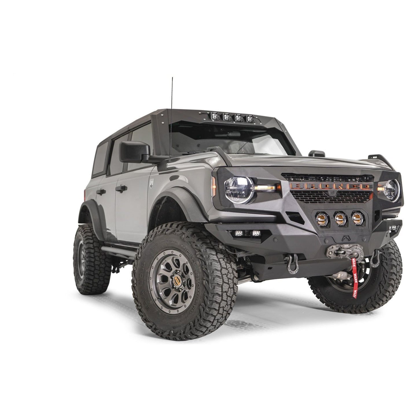 Fab Fours Grumper Front Bumper 2 Stage Black Powder Coated l GR5200-1