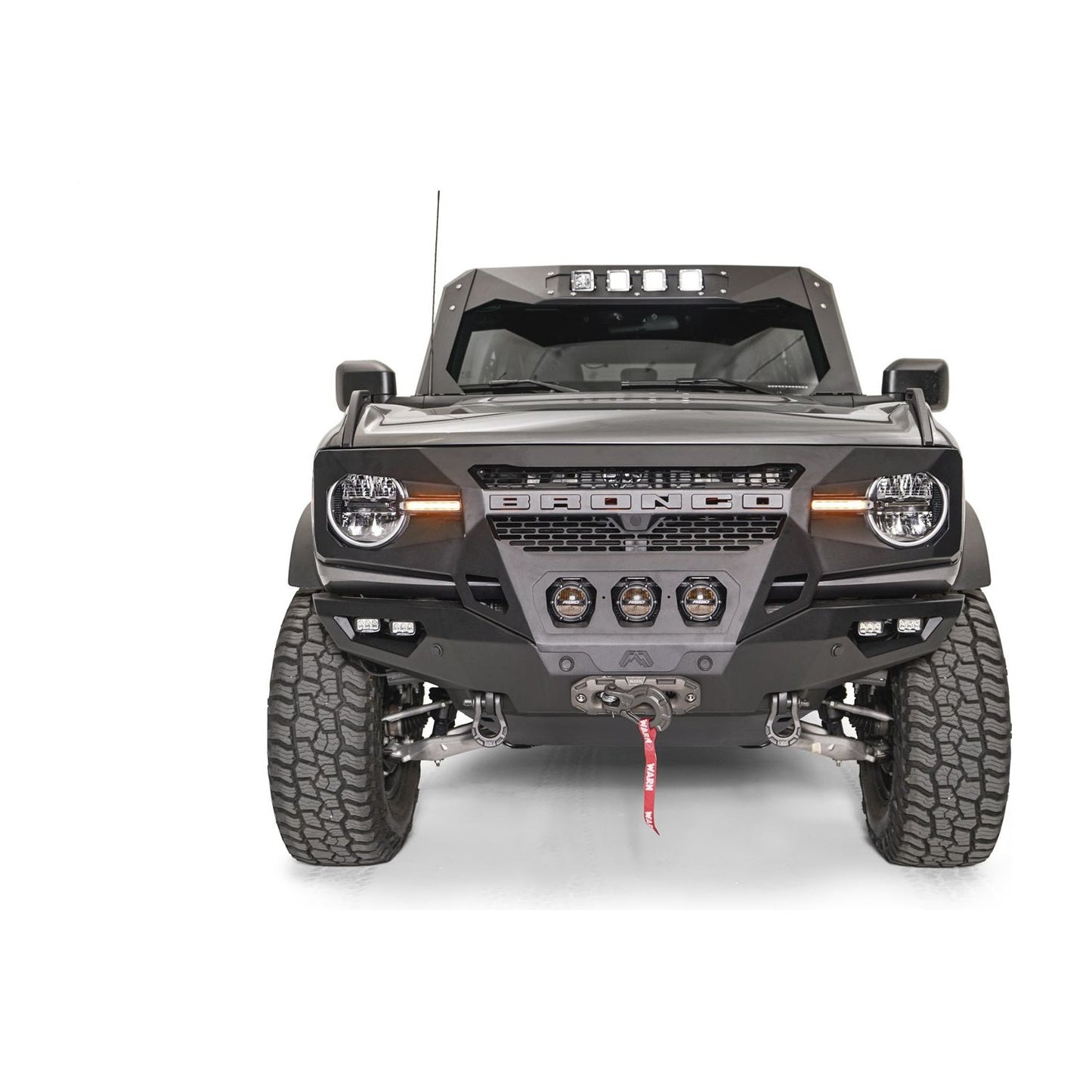 Fab Fours Grumper Front Bumper 2 Stage Black Powder Coated l GR5200-1