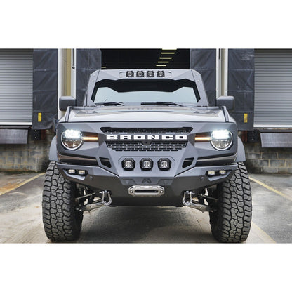 Fab Fours Grumper Front Bumper 2 Stage Black Powder Coated l GR5200-1