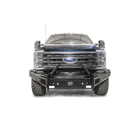 Fab Fours Black Steel Front Bumper w/Pre-Runner Guard Sensor Compatible Gloss Black l FS23-S5962-1