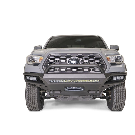 Fab Fours Winch Front Bumper w/Pre-Runner Guard 2 Stage Matte Black Powder Coat l TB16-02-1