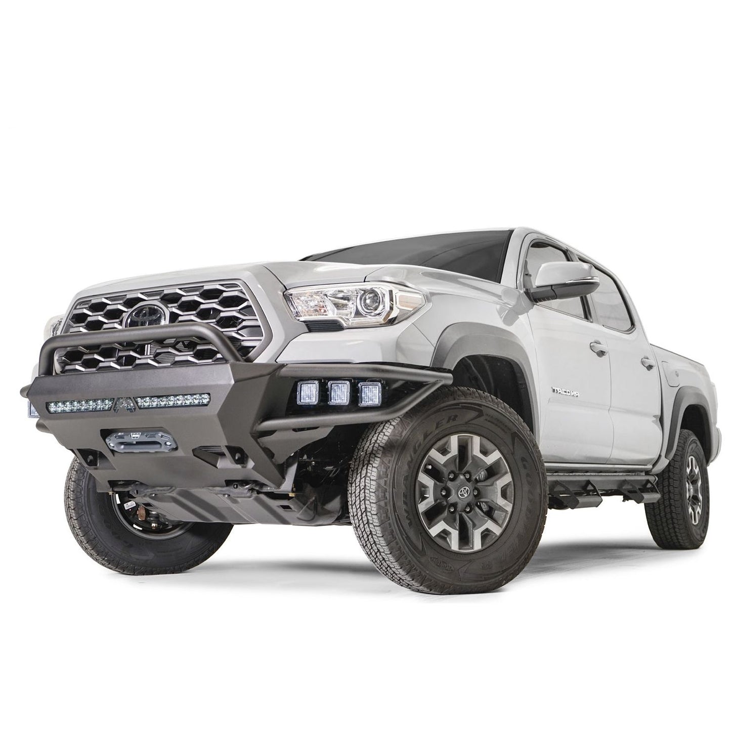 Fab Fours Winch Front Bumper w/Pre-Runner Guard 2 Stage Matte Black Powder Coat l TB16-02-1