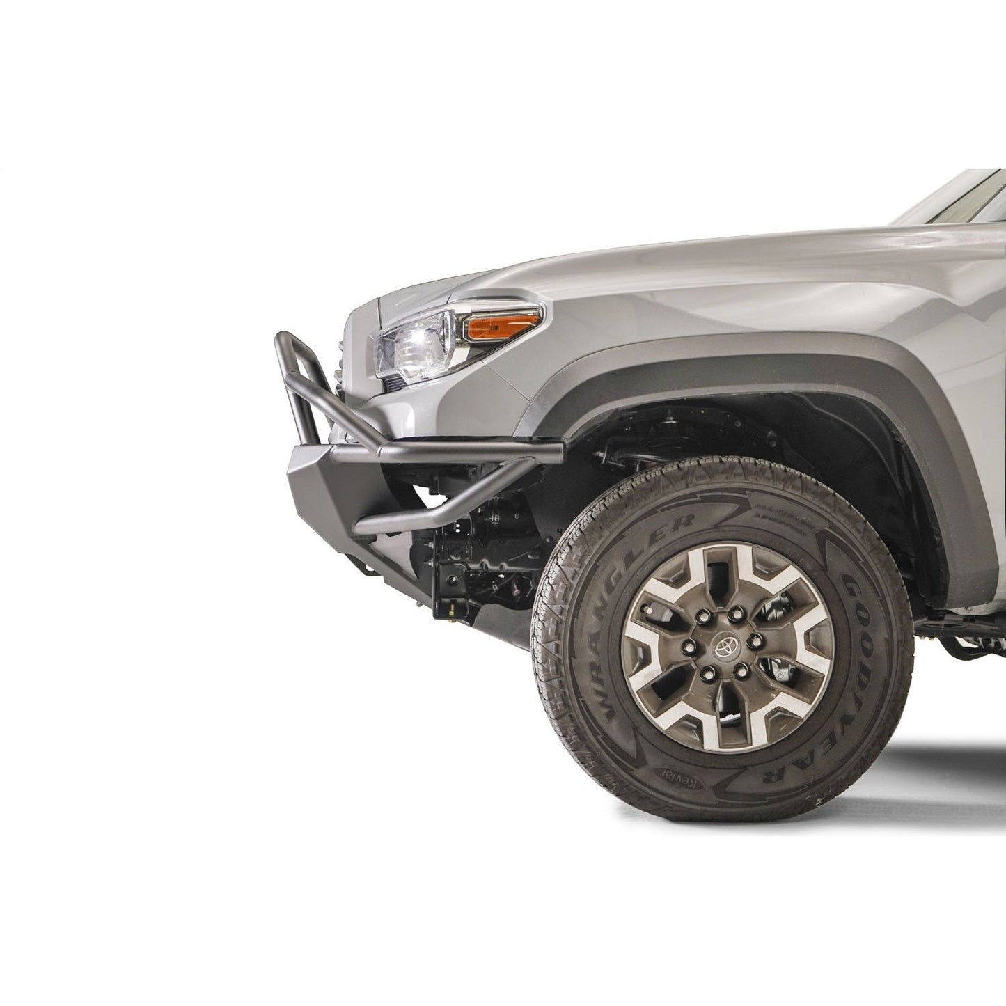Fab Fours Winch Front Bumper w/High Pre-Runner Guard 2 Stage Matte Black Powder Coat l TB16-03-1