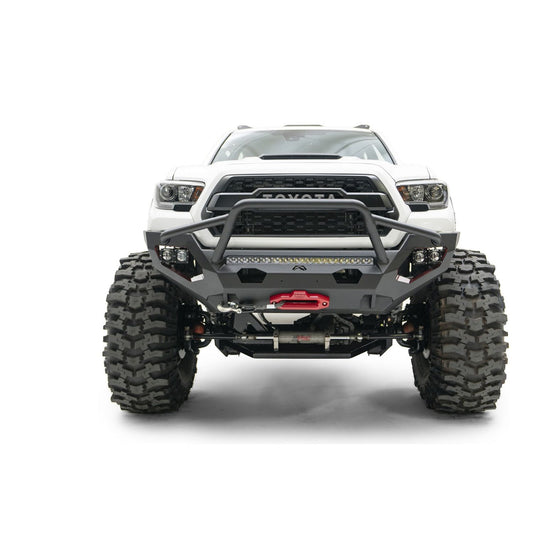 Fab Fours Matrix Front Bumper w/High Pre-Runner Guard Lower Cutout Black Powder Coat 150 lbs. Weight l TT16-X3653-1
